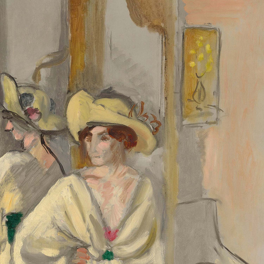 Frau in Weiß, die vor einem Spiegel steht (Woman in white standing in front of a mirror) von Henri Matisse, 1918 