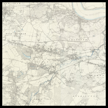 Une ancienne carte Ordnance Survey du borough de Bexley