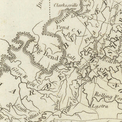 Old Map of Kentucky by Arrowsmith, 1804: Ohio & Mississippi Rivers, Cumberland Gap, Lexington, Louisville