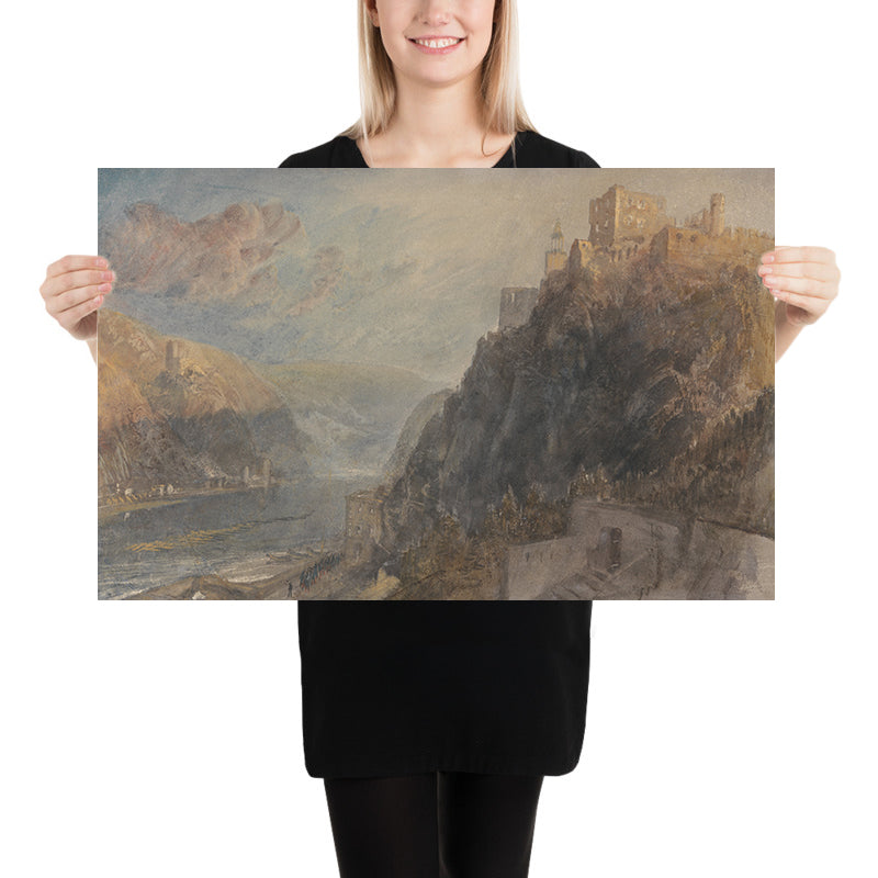 Rheinfels Blick auf Katz und Gourhausen von Turner, 1817 