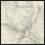 Carte ancienne personnalisée de Pontypridd 