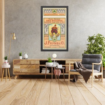A framed image of Ons Stoopke Vintage Drinks Advertising Poster, 1920
