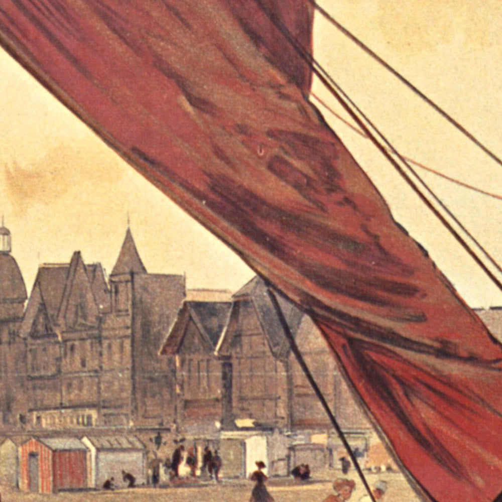 Berck-Plage Travel Poster: Chemin de fer du Nord by Louis Tauzin, 1905