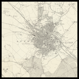 Carte ancienne personnalisée de Luton 