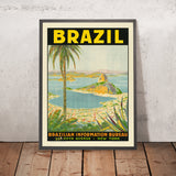 Brasilien-Reiseposter von Waldomiro Goncalves Christino 