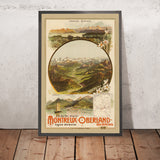 Bernese Oberland Electric Railway Travel Poster by Anton Reckziegel, 1904