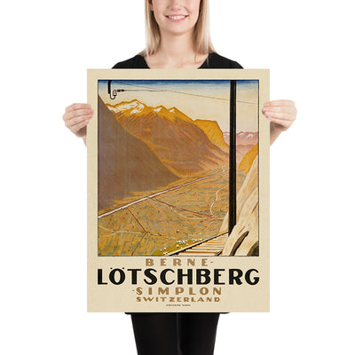 Switzerland Travel Poster: Berne – Lötschberg – Simplon by Emil Cardinaux, 1921
