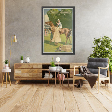 A framed image of Amer Jacques Vintage Drinks Advertising Poster, 1920