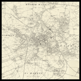 Carte ancienne personnalisée de Hereford 
