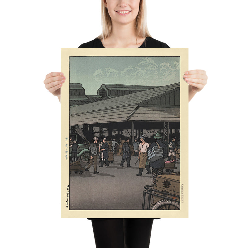 Le Marché Central, Tokyo par Hasui Kawase, 1935 
