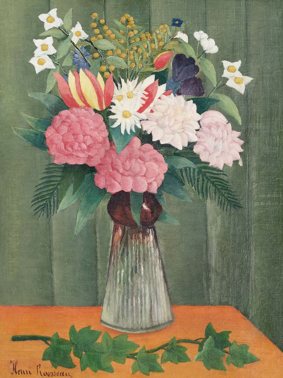 Fleurs dans un vase par Henri Rousseau, 1910