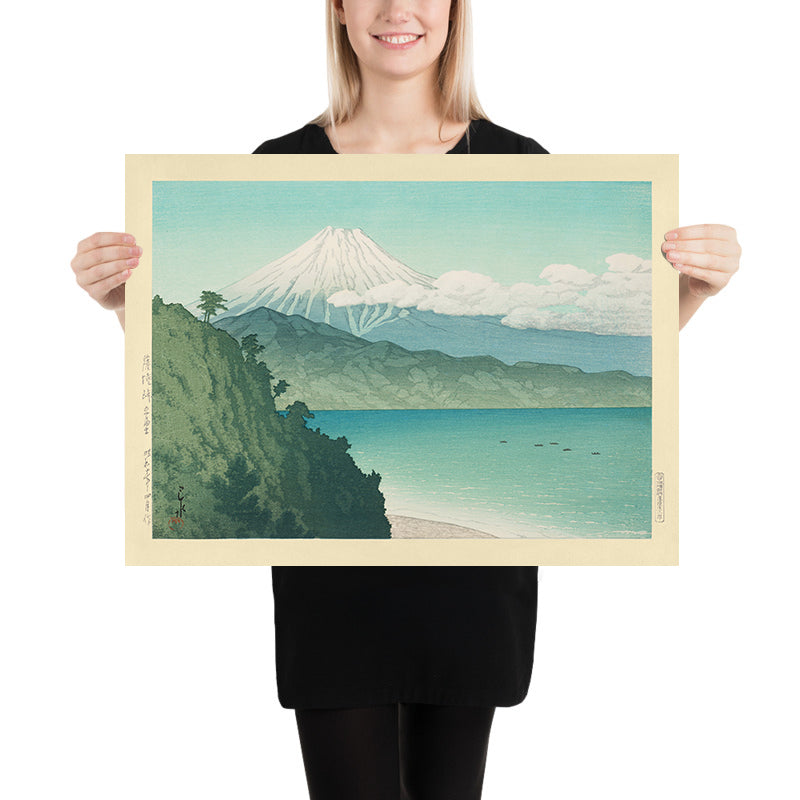 Mt. Fuji and Blue Lake from Satta Pass by Hasui Kawase, 1935