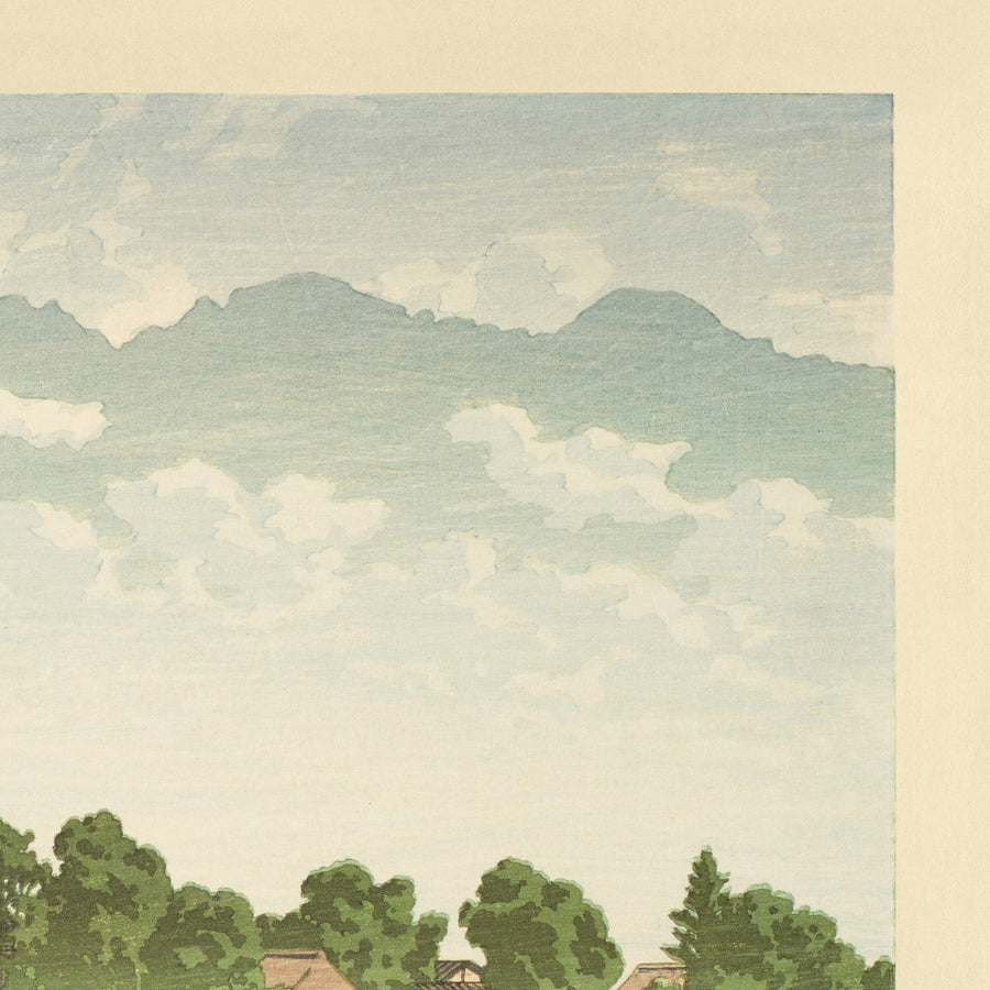 Kizaki Lake in Shinshu by Hasui Kawase 1935