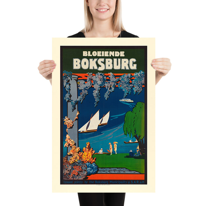 Vintage South African Boksburg Travel Poster