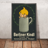 Berliner Kindl Vintage Pilsner Beer Poster by Georg Räder, 1910