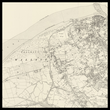 Un antiguo mapa del Ordnance Survey de Wallasey