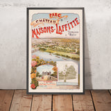 Affiche de voyage Maisons-Laffitte : Parc du Château, Terrains à bâtir par H. Basin, 1904 