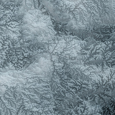 Kentucky Topografische 3D-Reliefkarte 