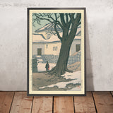 Nieve persistente en el Castillo de Hikone por Hasui Kawase, 1935 