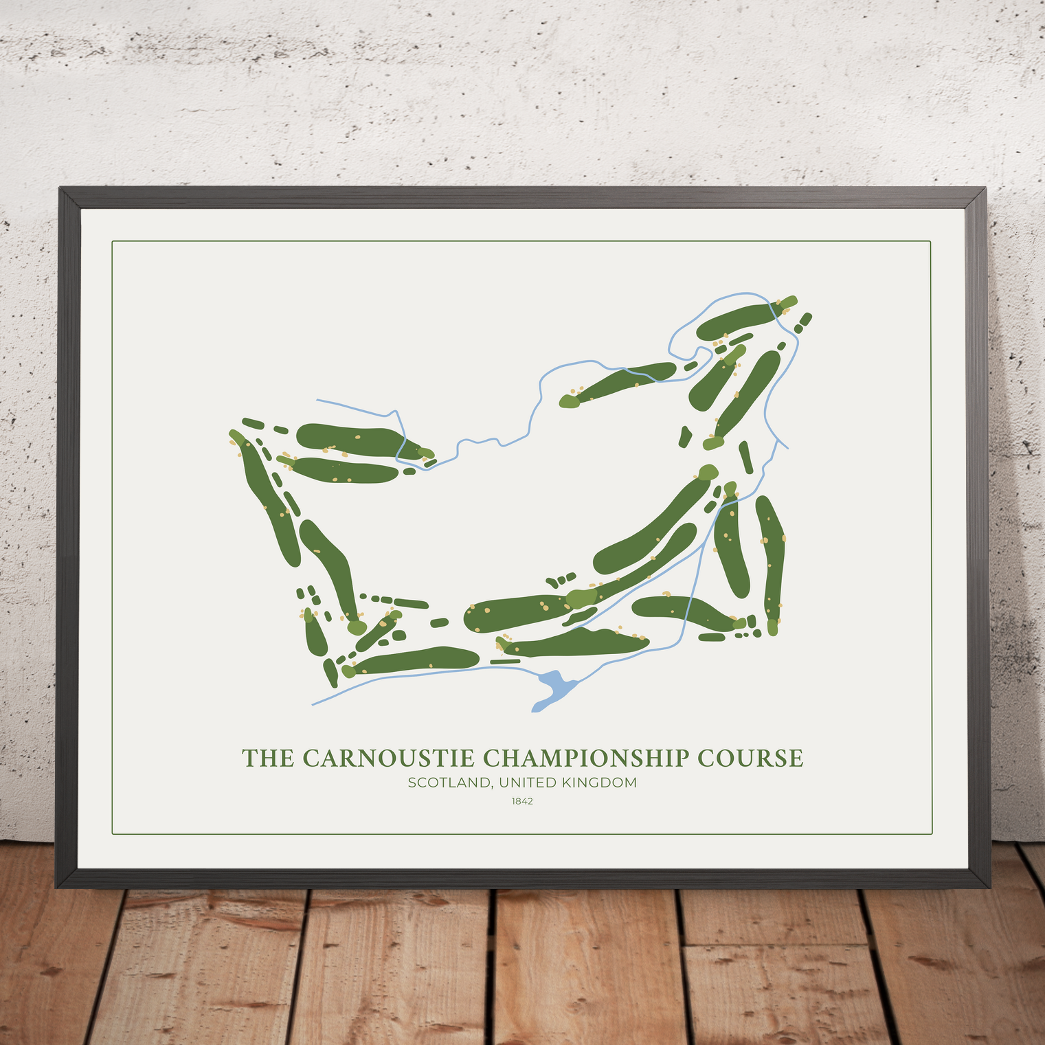 The Carnoustie Championship Course: Modern Golf Course Map – The Unique ...