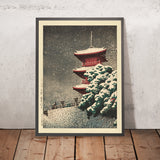 Yasugi Kiyomizu-Tempel in Izumo von Hasui Kawase 1935 