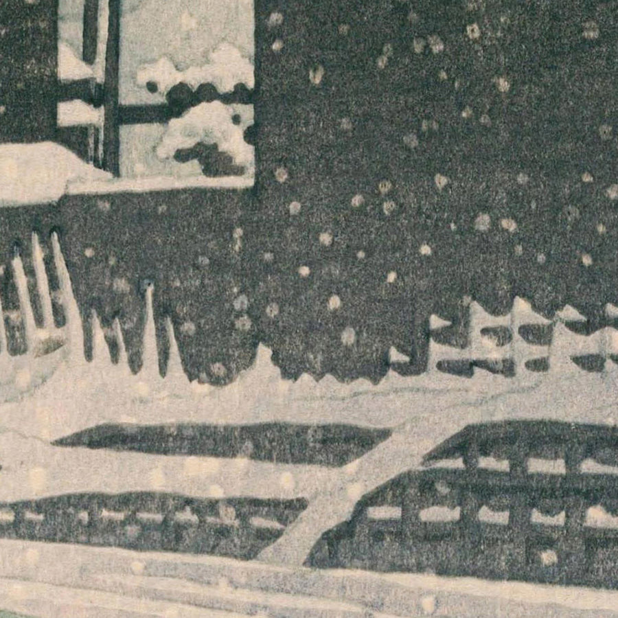 Neige à Kiba par Hasui Kawase, 1935 