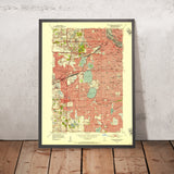 Old Map of Minneapolis, Minnesota by USGS, 1952 – Edina, Lake Calhoun & Lake Harriet