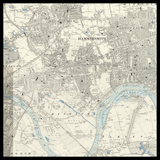 Personalisierte alte Karte von Chiswick 