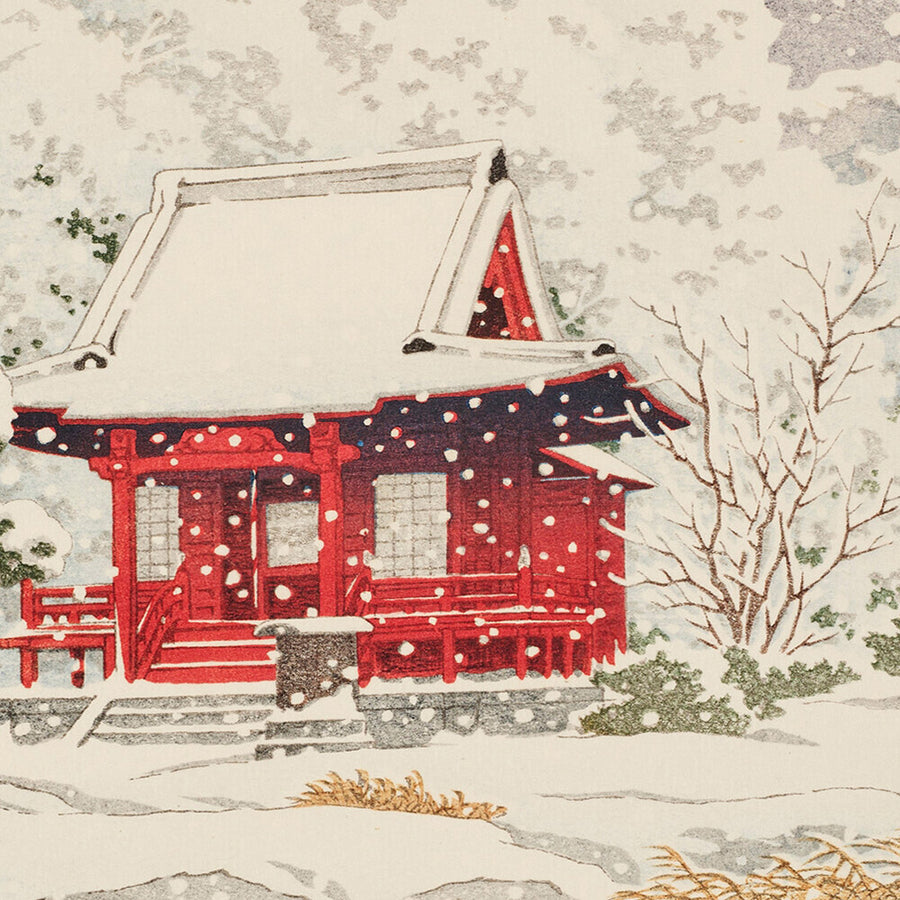 Santuario Inokashira Benten nella neve di Hasui Kawase, 1935 