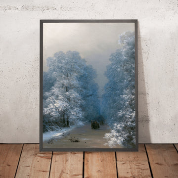 A framed image of Winter Landscape by Ivan Konstantinovich Aivazovsky, 1876
