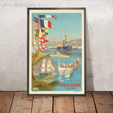 Cartel de viaje de Toulon: Port de guerre de F. Hugo d’Alési, 1901 