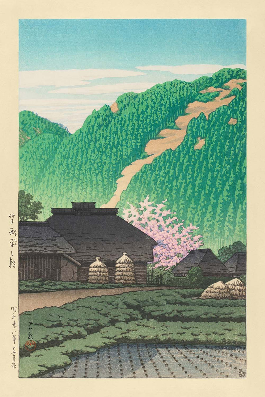 Matin à Nishibira, Izu par Hasui Kawase, 1935 