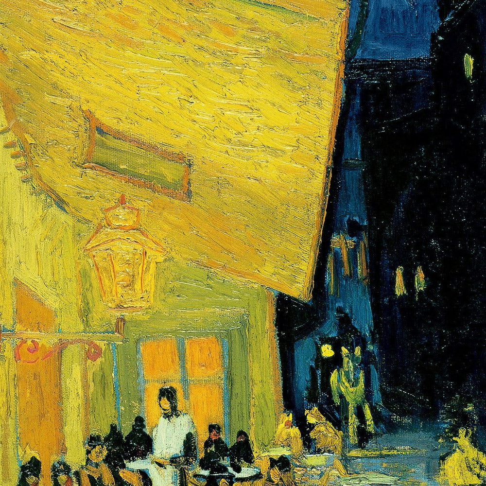 DECORARTS - Terrasse du café le soir. Reproduction d'art de Vincent Van Gogh. Impression giclée sur toile. Art mural pour la maison. 40x32 : Vincent Van Gogh