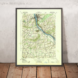 Old Map of Lambertville, New Jersey by USGS, 1943 – New Hope & Delaware River
