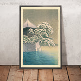Snow at Godaido Temple in Matsushima by Hasui Kawase, 1935