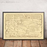 Antiguo mapa del Monumento Nacional Joshua Tree de Smith 1975: Keys View, Lost Palms, Arch Rock, Cholla Garden, Amboy 