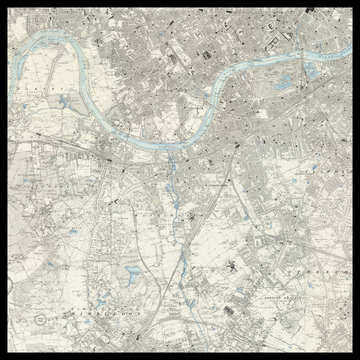 An old Ordnance Survey map of Borough of Wandsworth