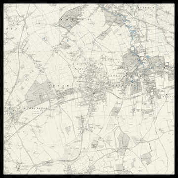 Una vecchia mappa Ordnance Survey del Borough of Sutton