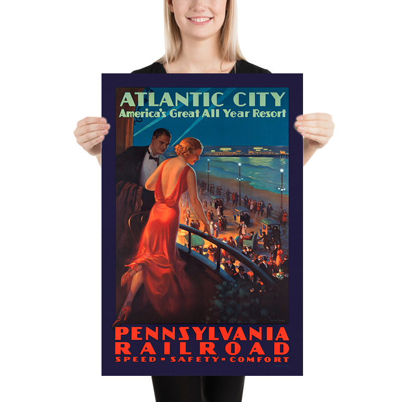 Atlantic City Travel Poster: America’s Great All Year Resort by Edward Mason Eggleston, 1910
