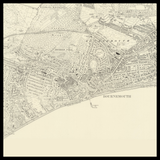 Carte ancienne personnalisée de Bournemouth 