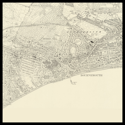 An old Ordnance Survey map of Bournemouth
