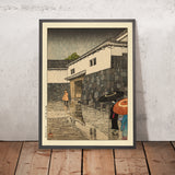 Uchiyamashita sotto la pioggia di Hasui Kawase 1935 