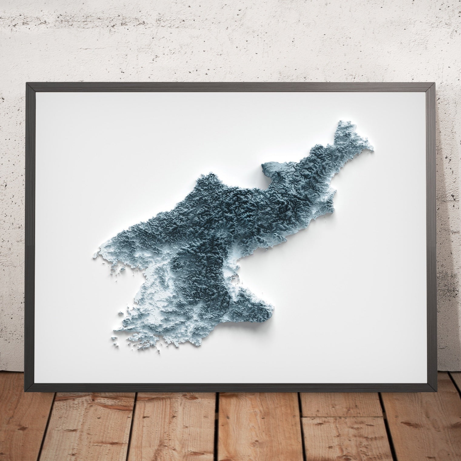 North Korea Topographic 3D Relief Map – The Unique Maps Co.