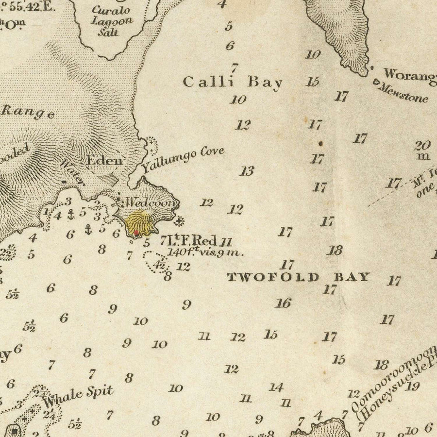 Alte nautische Karte des Bass Strait von Stokes, 1844: Australien, Tasmanien, Port Dalrymple, King Island 