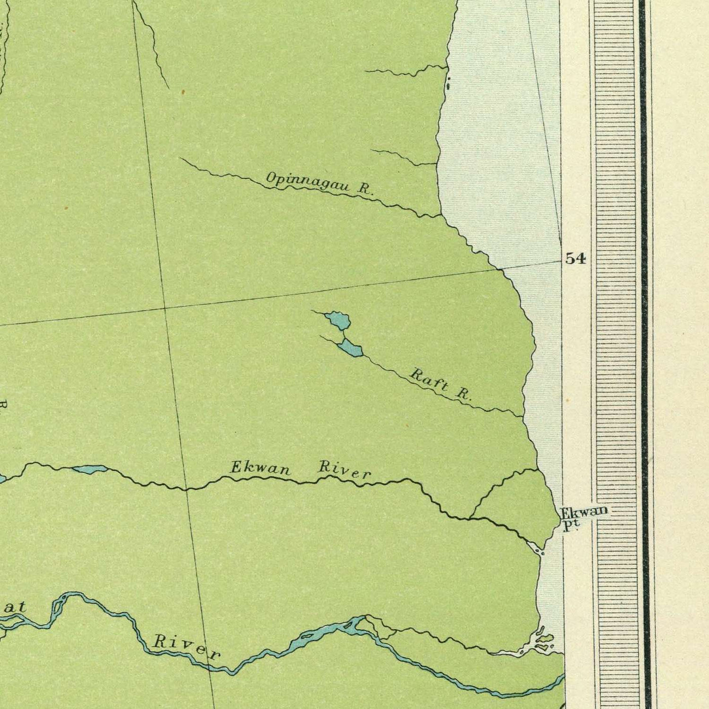 Old Map of Manitoba & Northwest Ontario by Bartholomew, 1922: Winnipeg, Thunder Bay, Lake Winnipeg, Hudson Bay