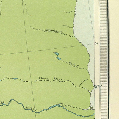 Old Map of Manitoba & Northwest Ontario by Bartholomew, 1922: Winnipeg, Thunder Bay, Lake Winnipeg, Hudson Bay