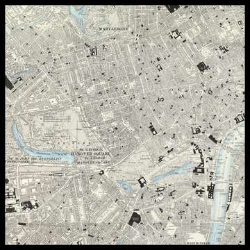 Una vecchia mappa Ordnance Survey di Mayfair