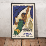 Paris Reiseplakat: Visitez l’Exposition Coloniale Internationale von Dransy, 1931 