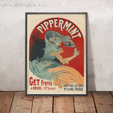 Pippermint Get Frères Vintage Liqueur Poster by Jules Chéret, 1900