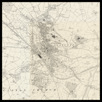An old Ordnance Survey map of Stafford
